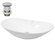 Lavabo en céramique blanc