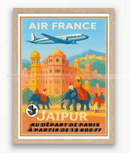 Affiche vintage air france - affiche,