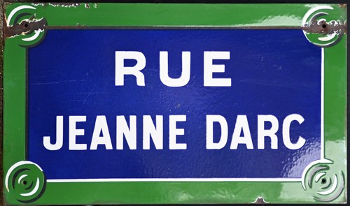 French enamel street - , sign