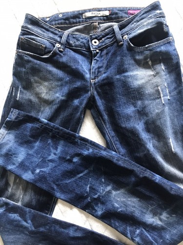 Jean bleu marbré tie dye - marbré,