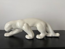 Panthère céramique blanche