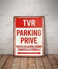 Plaque métal vintage Tvr