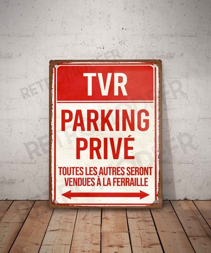 Plaque métal vintage tvr - plaque,