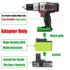 Adapter for Ryobi 18V Battery to Power for Porter Cable 18V (Not 20V) Ni-CD Tool