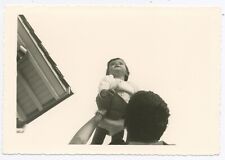 Vintage Original Photo Snapshot Child Worn Balance Counter Dive - SA546