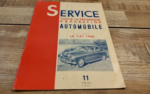 Revue technique fiat 1400 - , 1951
