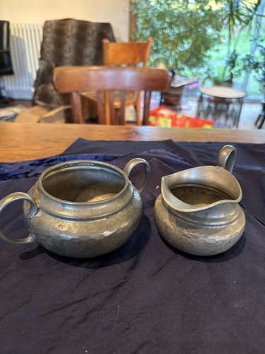 Deux pots étain - Étain, anglais