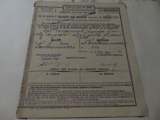 Billet train chemin de fer l est  Bon  a quart de place 1900  PARIS COULAUMIERS