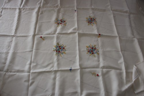 Jolie nappe ancienne lin - ancienne, en