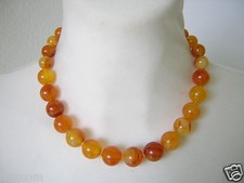 Collier À Perles Faux Ambre