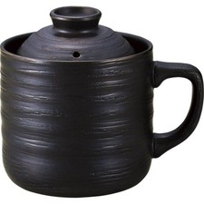Poterie de cuisson à riz pour four à micro-ondes Rakusui Gozen Noir T-01B