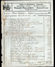 ALLE / Jura Bernois (SUISSE) MARECHAL FERRANT ,SERRURERIE "Robert RACORDON" 1936