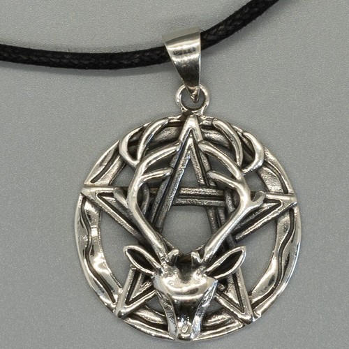 Cerf pentagramme pendentif 925 - cerf,