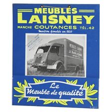 Antique advertising cardboard mail holder furniture Laisney à Coutances (handle)