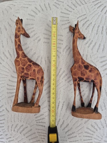Statuettes girafe bois - statuettes,