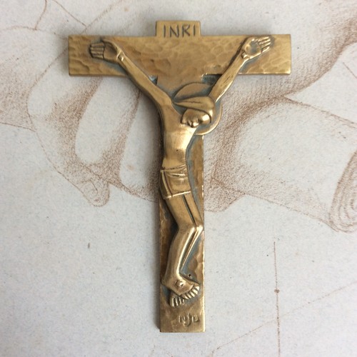 Crucifix croix bronze - crucifix, doré