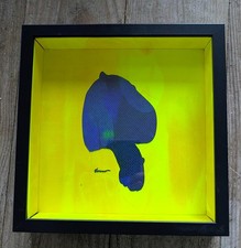 Peinture abstraite contemporaine signée sur papier.