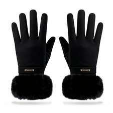 Gants Hiver Femme Noir Avec