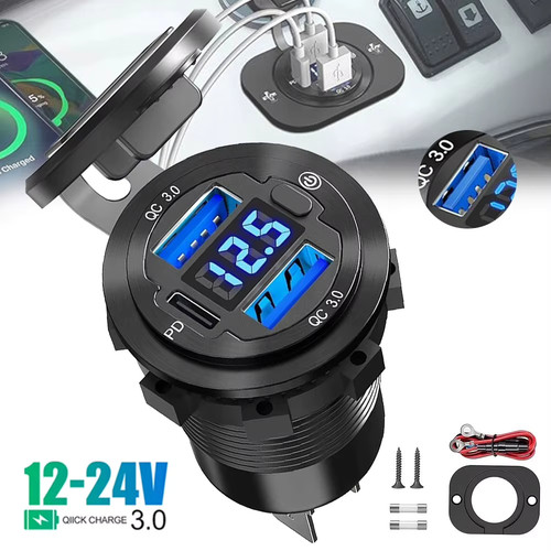 Prise usb 12v double - prise,