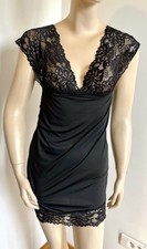 nightie size 36/38 or black evening themed strappy lace mini dress 376!