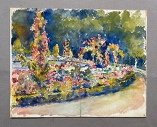 Bassin Dans Un Parc, Aquarelle