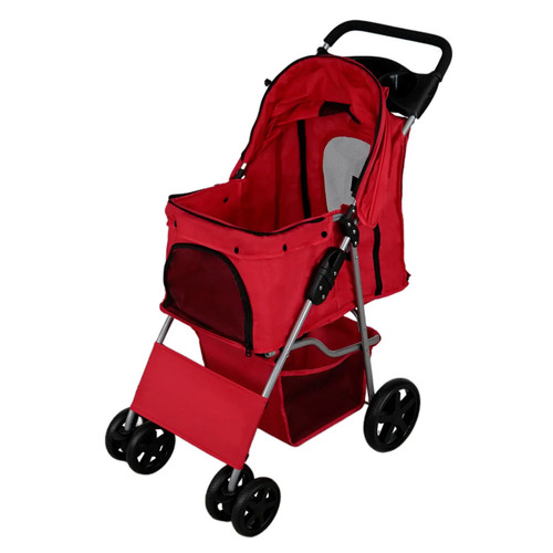 Poussette rouge pliable pour - rouge,