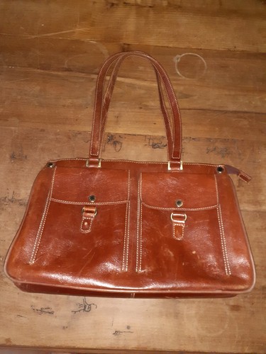 Sac main vintage cuir - main, n2
