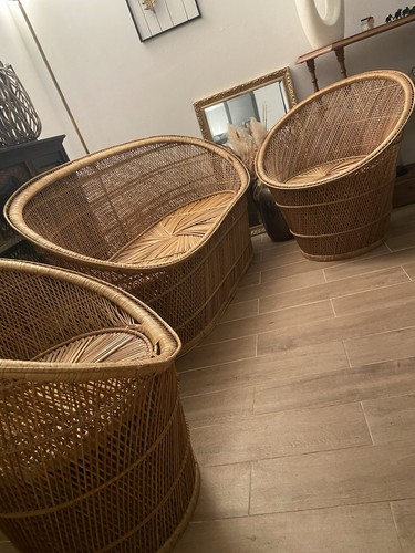 Salon rotin naturel année - en,