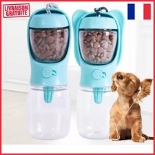Gourde Chien 2-en-1 Eau + Gamelle Portable – Bouteille Anti-Fuite Promenade