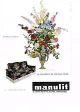 1962 ADVERTISING ADVERTISEMENT MANULIT sofas chairs