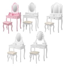 Coiffeuse table de maquillage avec miroir et tiroirs table de toilette á choix