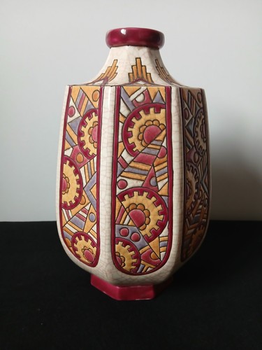 Longwy france vase faïence - vase,