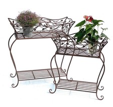 Support à fleurs avec panier