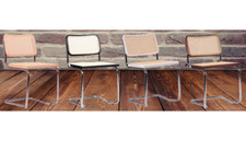 Chaise À Traîneau Osier S31 Breuer Cesca Paille De Vienne Bois Massif Hêtre Noir