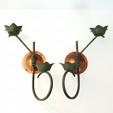 PAIR OF VINTAGE 1940 1950 VINTAGE 40S 50S WALL POT HOLDERS PLANT HOLDERS 