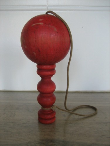 Jouet ancien bilboquet bois - jouet, en