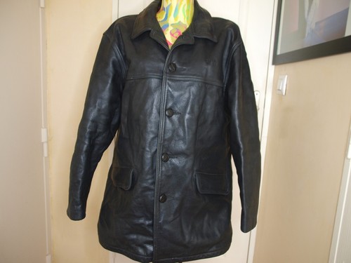 Veste schott vintage cuir - 80's,