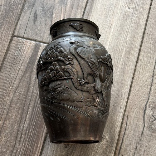 Vase ancien bronze japonais - ancien,