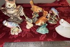 lot 7 vintage porcelain bird