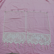 paire de  rideau ancien filet