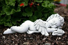 Statuette en pierre ange résistant au gel figurine de jardin décoration en...