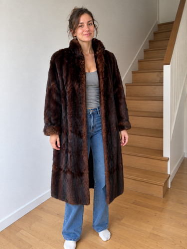 Manteau fourrure véritable