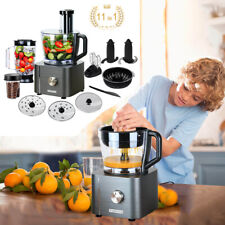 Robot de cuisine 11 en 1 Acier inoxydable Batteur sur socle 1100Watt Pétrin