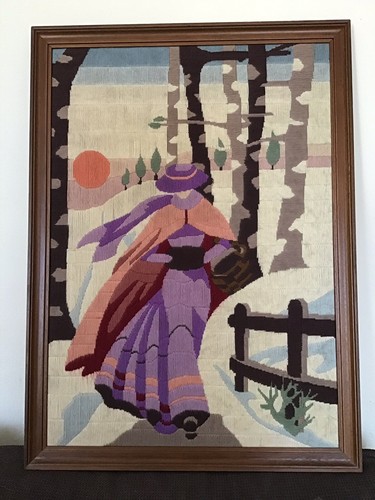 Tapisserie laine encadrée - laine,