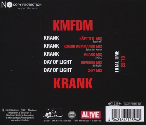 Kmfdm krank cd single neuf - single,