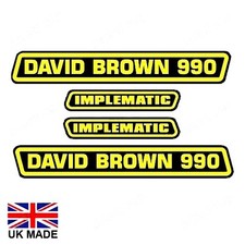 Ensemble De Décalques Pour Tracteurs David Brown 990 Implematic.