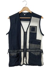 NICE CONNECTION Gilet tricoté Dames Gilet T EU 42 bleu-crème style décontracté