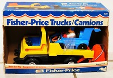 FISHER-PRICE TRUCK / CAMION Race Car Rig / Équipement De Course - 1979 Neuf