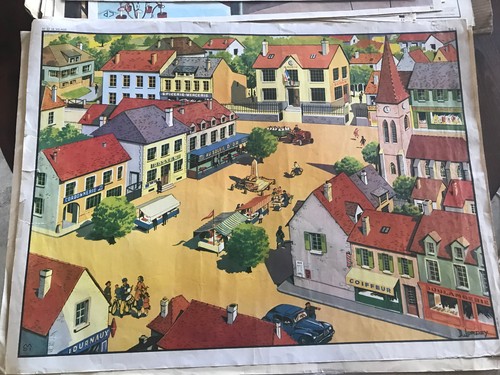 Ancienne affiche scolaire - affiche,