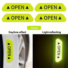 4X Green Reflective Car Door